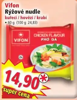 Norma Vifon rýžové nudle kuřecí / hovězí / krabi nabídka