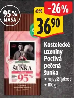 Albert Kostelecké uzeniny Poctivá pečená šunka nabídka