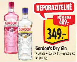 Albert Gordon's Dry Gin nabídka
