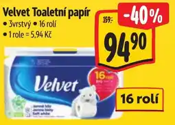 Albert Velvet toaletní papír nabídka