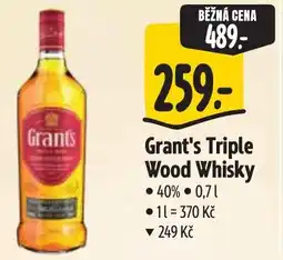 Albert Grant's triple wood whisky nabídka