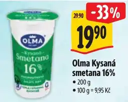 Albert Olma kysaná smetana 16% nabídka