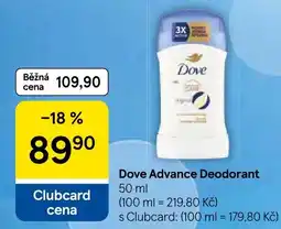 Tesco Dove Advance Deodorant nabídka