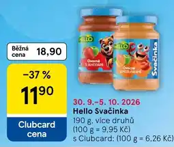 Tesco Hello Svačinka nabídka