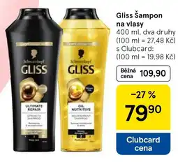 Tesco Gliss šampon na vlasy nabídka