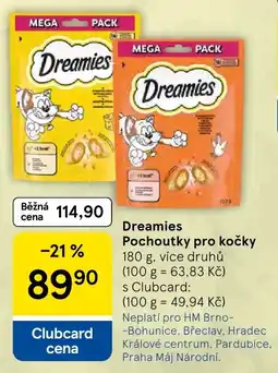 Tesco Dreamies Pochoutky pro kočky nabídka