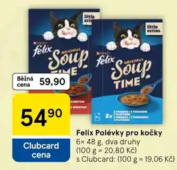 Tesco Felix Polévky pro kočky nabídka