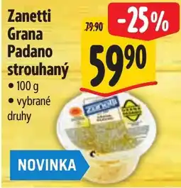 Albert Zanetti Grana Padano strouhaný nabídka