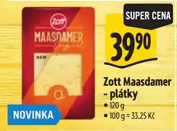 Albert Zott Maasdamers - plátky nabídka