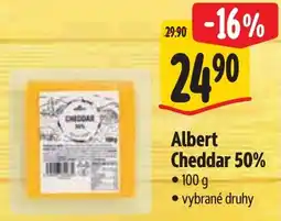 Albert Albert Cheddar 50% nabídka