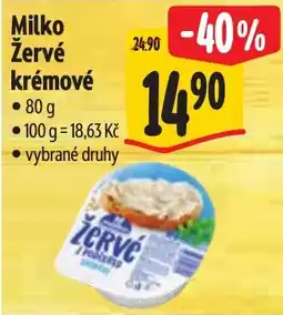 Albert Milko Žervé krémové nabídka