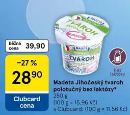 Tesco Madeta jihočeský tvaroh nabídka