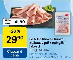 Tesco Le & Co Shaved Šunka dušená v páře nejvyšší jakosti nabídka