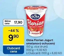 Tesco Olma florian jogurt smetanový ochucený nabídka