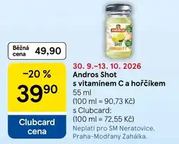 Tesco Andros Shot s vitamínem C a hořčíkem nabídka