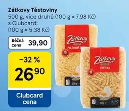 Tesco Zátkovy těstoviny nabídka