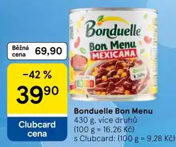 Tesco Bonduelle bon menu mexicana nabídka
