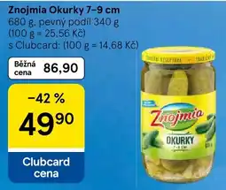 Tesco Znojmia okurky 7-9 cm nabídka