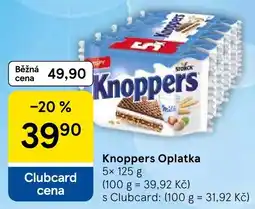 Tesco Knoppers Oplatka nabídka