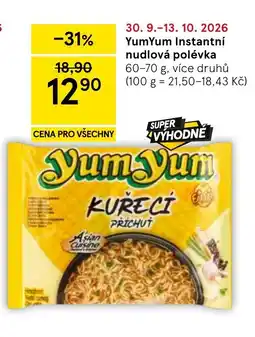 Tesco YumYum kuřecí příchut nabídka