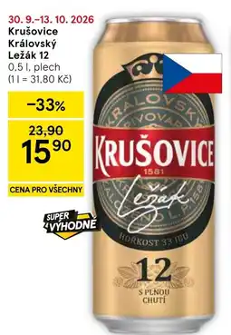 Tesco Krušovice Ležák 12 nabídka