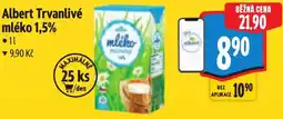 Albert Albert Trvanlivé mléko 1,5% nabídka