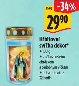 Albert Hřbitovní svíčka dekor nabídka