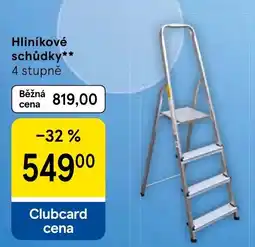 Tesco Hliníkové schůdky nabídka