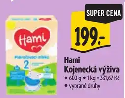 Albert Hami kojenecká výživa nabídka