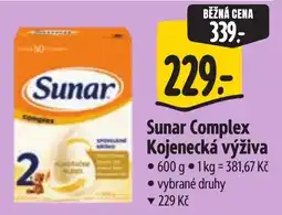 Albert Sunar Complex Kojenecká výživa nabídka