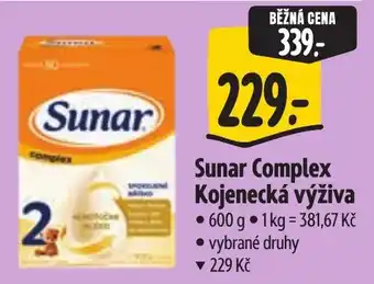 Albert Sunar Complex Kojenecká výživa nabídka