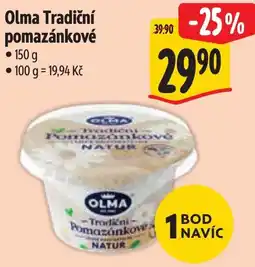 Albert Olma tradiční pomazánkové nabídka