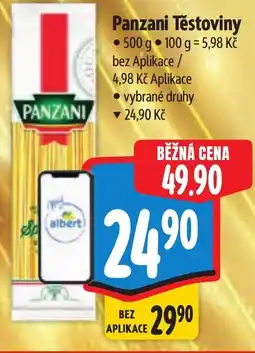 Albert Panzani Těstoviny nabídka