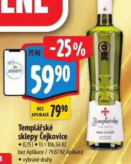 Albert Templářské sklepy Čejkovice nabídka
