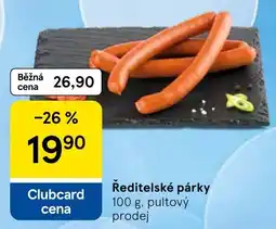 Tesco Ředitelské párky nabídka
