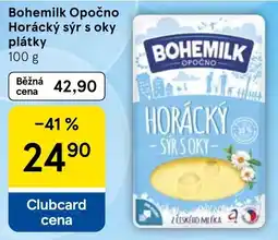 Tesco Bohemilk horácký sýr s oky plátky nabídka