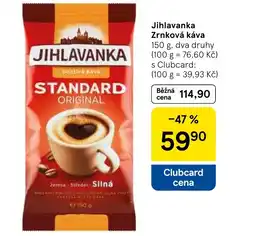 Tesco Jihlavanka zrnková káva standard original nabídka