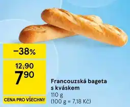 Tesco Francouzská bageta s kváskem nabídka
