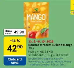 Tesco Bonitas mrazem sušené Mango nabídka