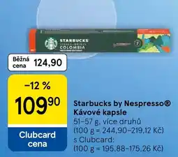 Tesco Starbucks kávové kapsle nabídka