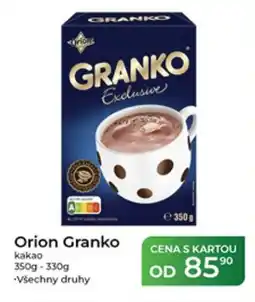 Tamda Foods Orion Granko kakao nabídka