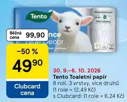 Tesco Tento Toaletní papír nabídka