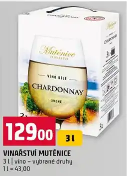 Terno Vinařství Mutěnice vino - vybrané druhy nabídka
