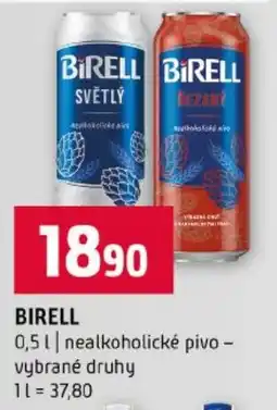 Terno Birell nealkoholické pivo nabídka