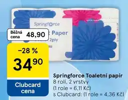 Tesco Springforce toaletní papír nabídka