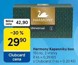 Tesco Harmony kapesníky box nabídka