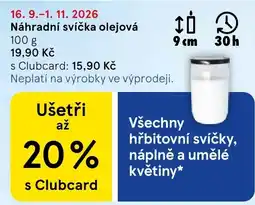 Tesco Náhradní svíčka olejová nabídka