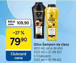 Tesco Gliss šampon na vlasy nabídka