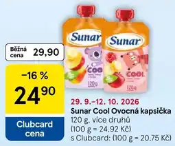 Tesco Sunar Cool Ovocná kapsička nabídka