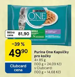 Tesco Purina One kapsičky pro kočky nabídka
